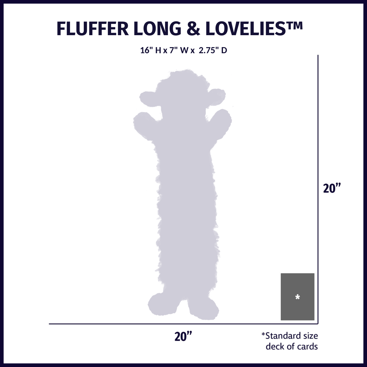 HuggleHounds Louise Lamb Fluffer Long & Lovelie™ Durable Plush Dog Toy