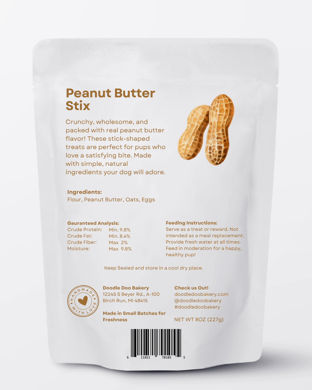Doodle Doo Bakery - Peanut Butter Stix