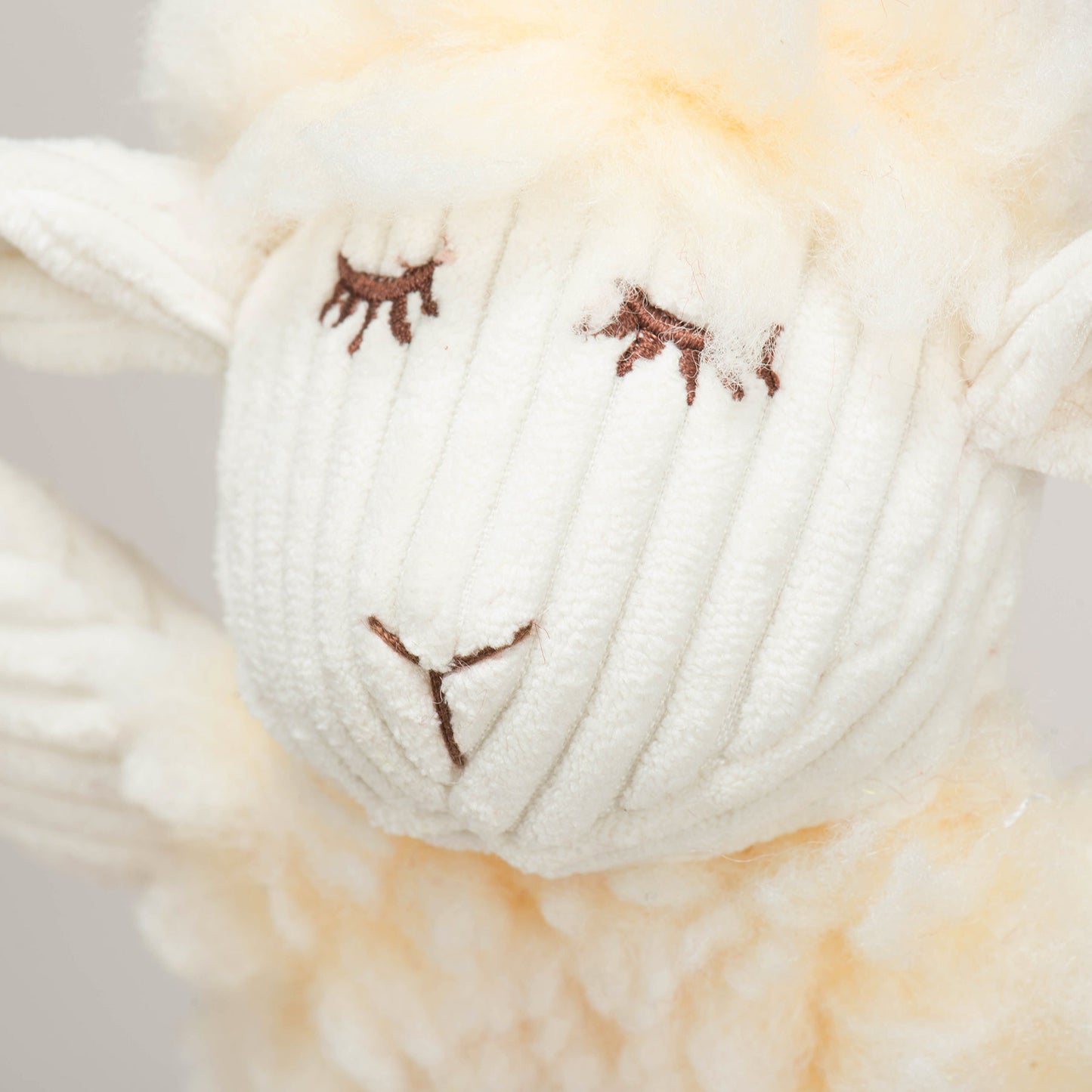 HuggleHounds Louise Lamb Fluffer Long & Lovelie™ Durable Plush Dog Toy