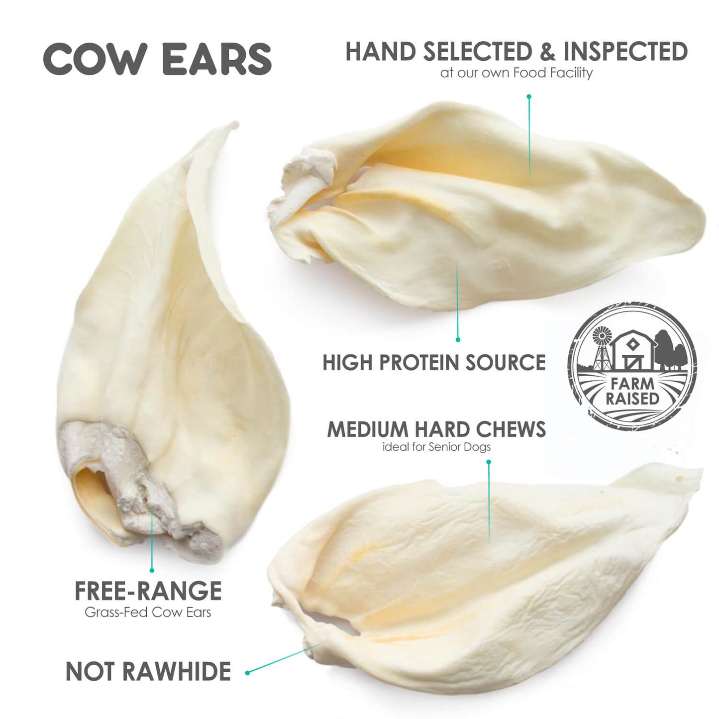 SuperCan Cow Ears (15-Pack)
