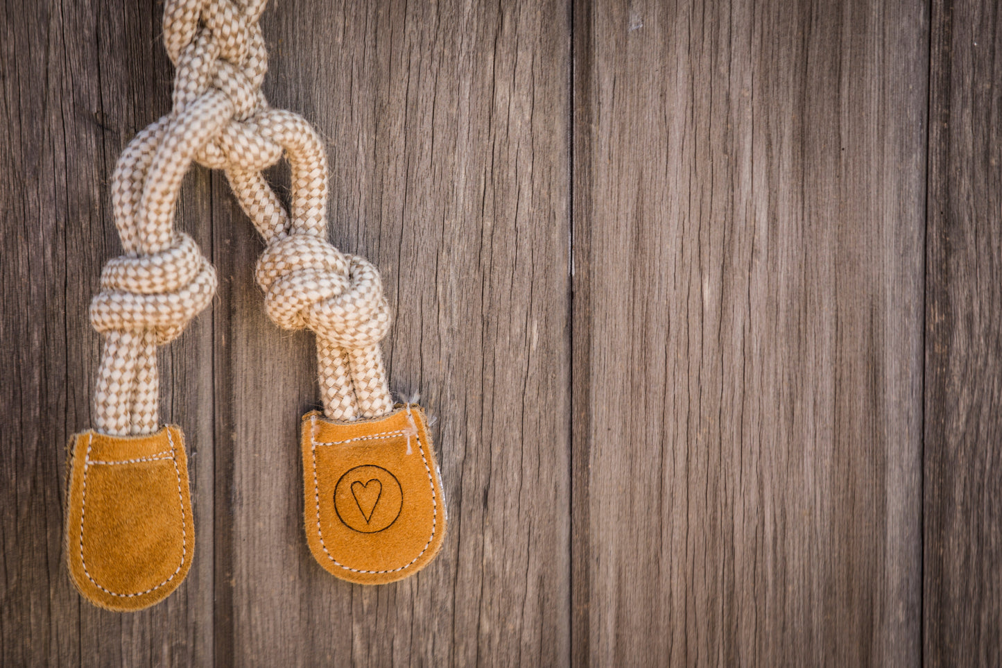 HuggleHounds Bitsy Bunny Natural Rope Knottie® Dog Toy - Large