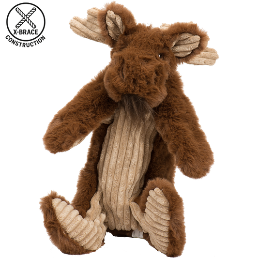 HuggleHounds Maple Moose X-Brace™ Durable Plush Dog Toy