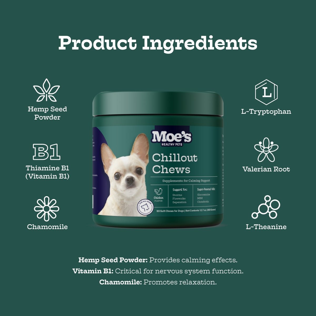 Moe's Healthy Pets Chillout Chews