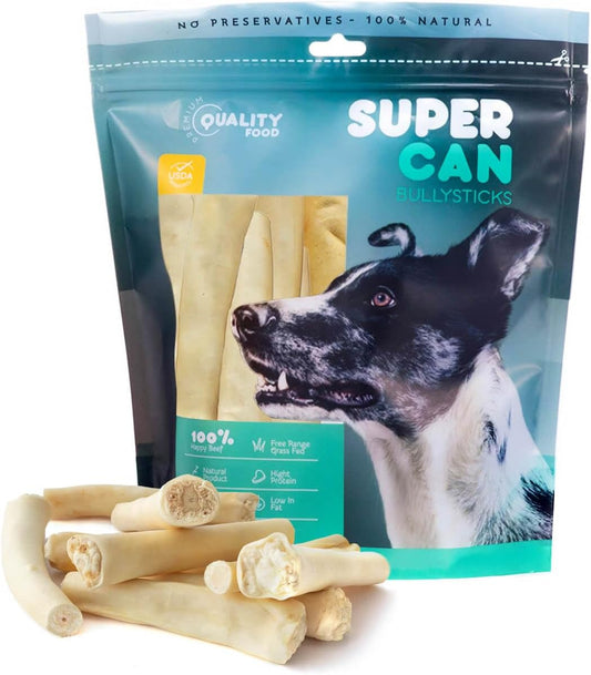 SuperCan 6" Cow Tails for Dogs (50 pcs)